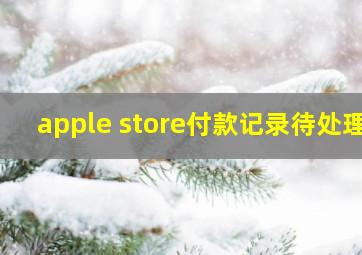 apple store付款记录待处理